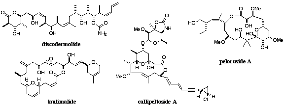 discodermolide, peloruside A, laulimalide, callipetoside